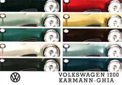 karmann ghia sales literature